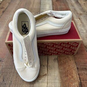 Vans Style 36 Vintage Sport Classic Shoes Cream & White Womens Size 10.5/Mens 9